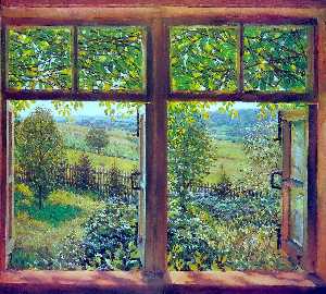 Konstantin Yuon - Open Window. Ligachevo