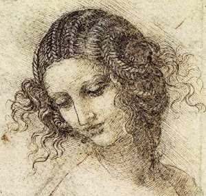 Leonardo Da Vinci - Study for the Head of Leda