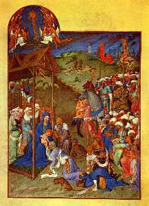 Limbourg Brothers - Scene Adoration of the Magi