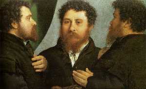 Lorenzo Lotto - Goldsmith seen from three sides