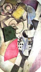 Marc Chagall - Cubist landscape
