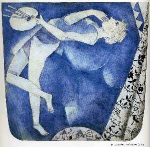Marc Chagall - The painter to the moon