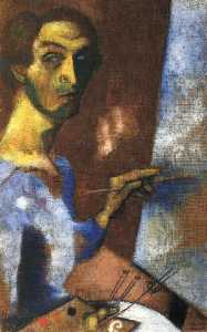 Marc Chagall - Self Portrait with Easel