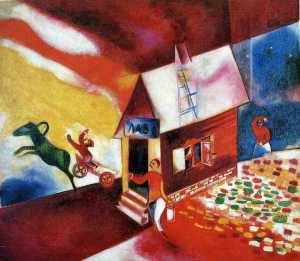 Marc Chagall - Burning House