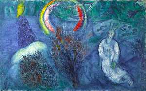 Marc Chagall - Moses with the Burning Bush