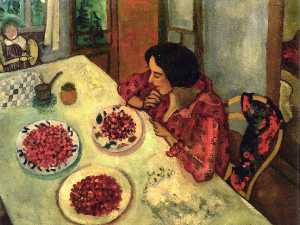Marc Chagall - Strawberries Bella and Ida at the Table