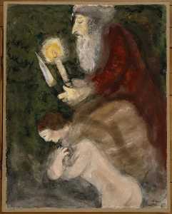 Marc Chagall - Abraham and Isaac on the way to the place of Sacrifice