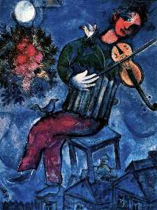 Marc Chagall - The blue fiddler
