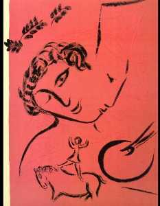 Marc Chagall - Drawing in rose