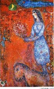 Marc Chagall - Fiancee with bouquet