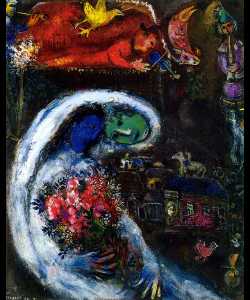 Marc Chagall - Bride with Blue Face