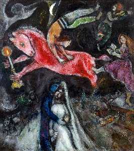 Marc Chagall - A red horse