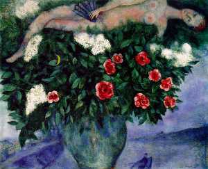 Marc Chagall - The Woman and the Roses