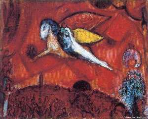 Marc Chagall - -Study to --Song of Songs IV---
