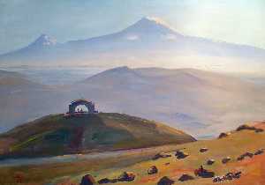 Martiros Saryan - Ararat and arch Charents