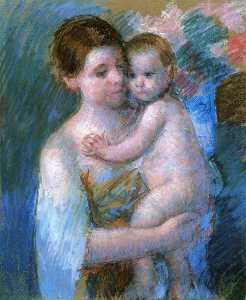 Mary Stevenson Cassatt - Mother Holding Her Baby