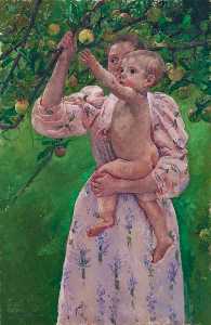 Mary Stevenson Cassatt - Baby Reaching For An Apple
