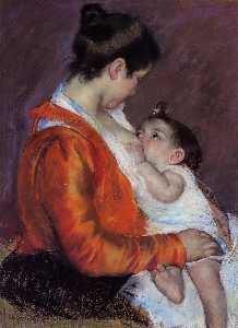 Mary Stevenson Cassatt - Louise Nursing Her Child