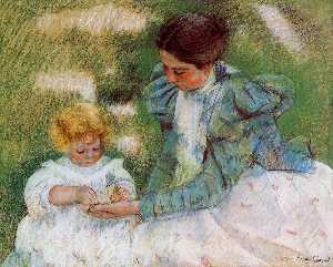 Mary Stevenson Cassatt - Mother Playing with Her Child