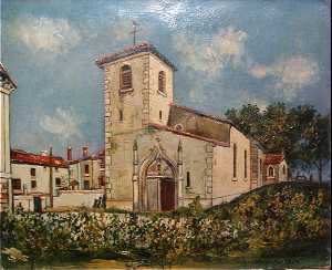 Maurice Utrillo - The Church of St. Bernard, Ain, in Summer