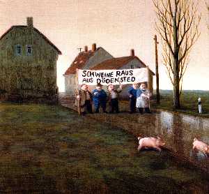 Michael Sowa - We Want No Pigs in Dodensted (detail)