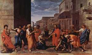 Nicolas Poussin - Christ and the adulteress