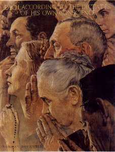 Norman Rockwell - Freedom to Worship