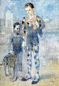 Pablo Picasso - Two acrobats with a dog