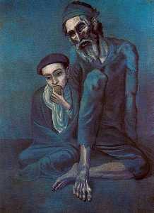 Pablo Picasso - Old blind man with boy