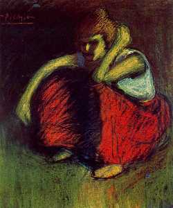 Pablo Picasso - A red skirt