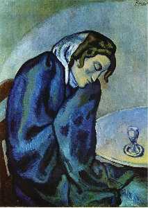 Pablo Picasso - Drunk woman is tired