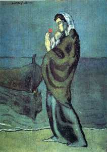 Pablo Picasso - Mother and child on the beach