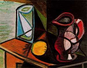 Pablo Picasso - Glass and pitcher