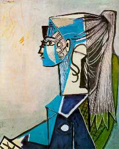 Pablo Picasso - Portrait of Sylvette David in green chair