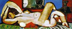 Pablo Picasso - Lying naked woman (The Voyeurs)