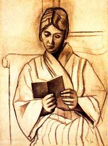 Pablo Picasso - Woman reading (Olga)