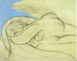 Pablo Picasso - Lying female nude