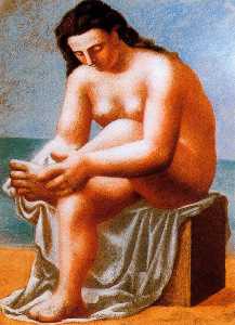 Pablo Picasso - Seated Nude drying her feet