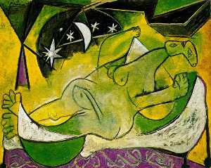 Pablo Picasso - A reclining female nude