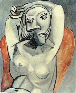 Pablo Picasso - Woman sitting in red armchair