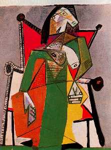 Pablo Picasso - Woman sitting in an armchair (8)