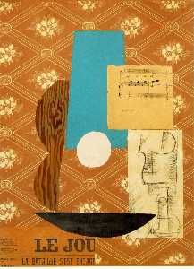 Pablo Picasso - Guitar, Sheet music and Wine glass