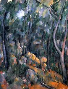 Paul Cezanne - Forest near the rocky caves above the Chateau Noir