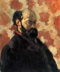 Paul Cezanne - Self-portrait in front of pink background