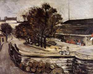 Paul Cezanne - The Halle aux Vins, seen from the rue de Jussieu