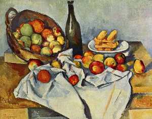Paul Cezanne - Basket of Apples - (own a famous paintings reproduction)