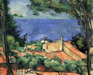 Paul Cezanne - L-Estaque with Red Roofs