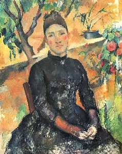 Paul Cezanne - Madame Cezanne in the Greenhouse