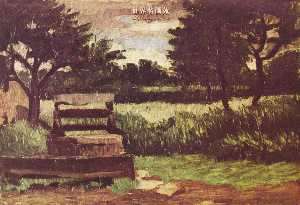 Paul Cezanne - Landscape with fountain
