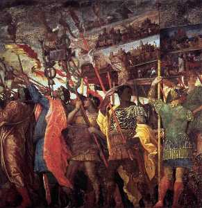 Andrea Mantegna - The Triumphs of Caesar: Trumpeters and Standard-Bearer